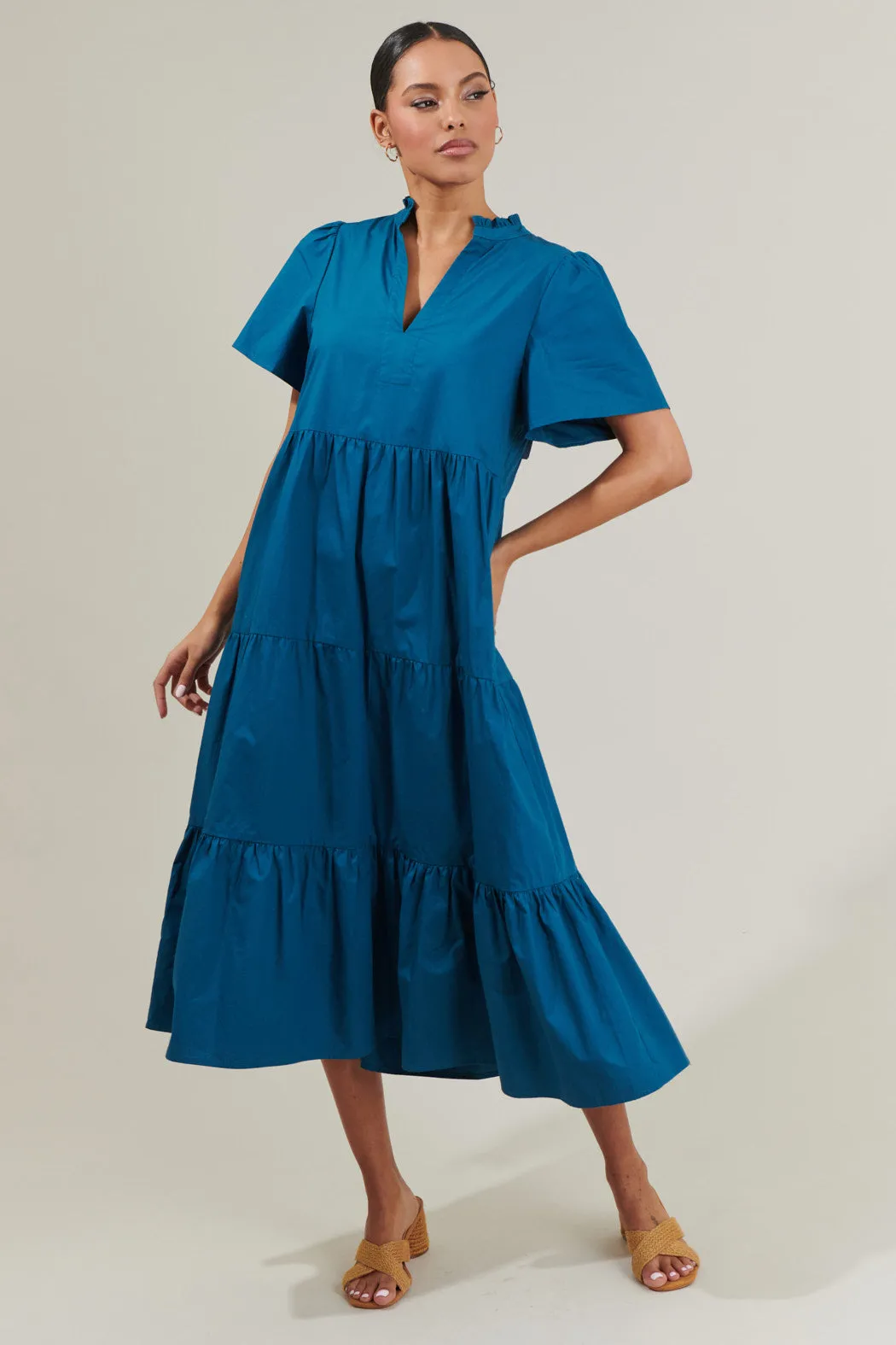 Amayah Tiered Midi Dress