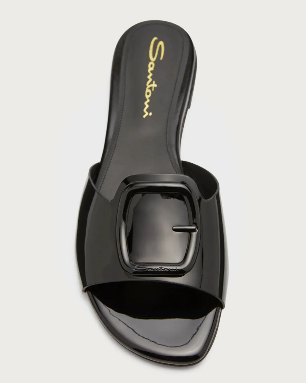 Apricot Flat Sandal in Black