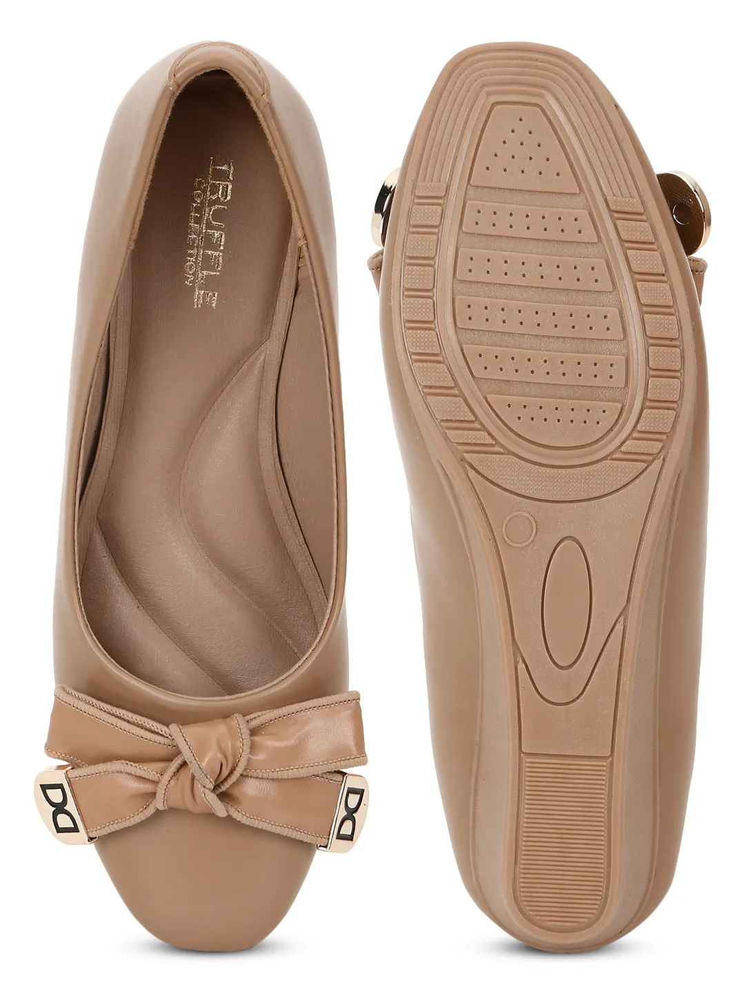 Beige PU Wedge Ballerina (TC-D09069-BEIG)