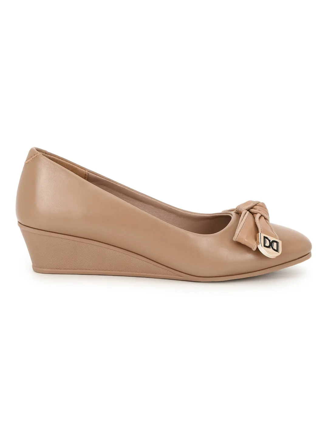 Beige PU Wedge Ballerina (TC-D09069-BEIG)