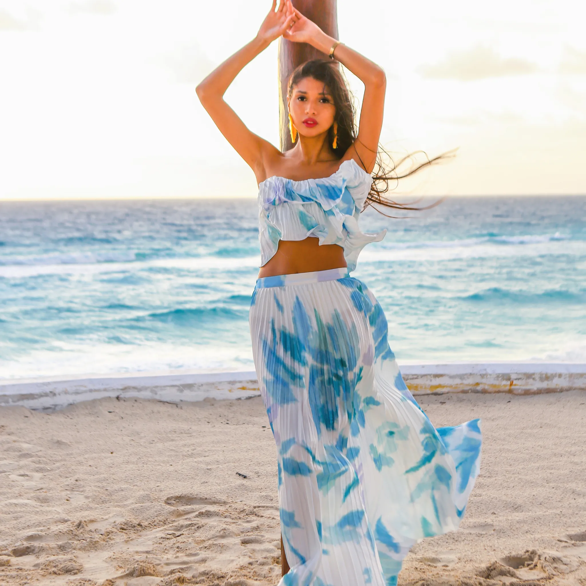 Blue Lagoon 2 Piece Skirt Set