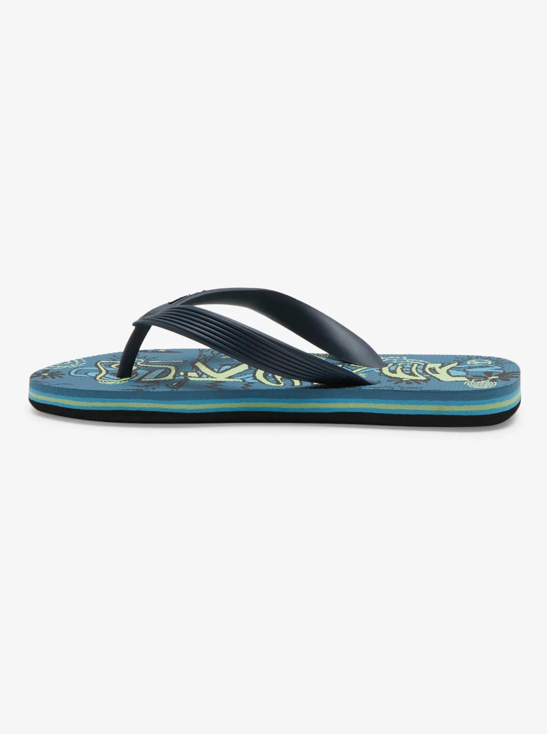 Boys 8-16 Molokai Flip-Flops - Black/Green/Blue