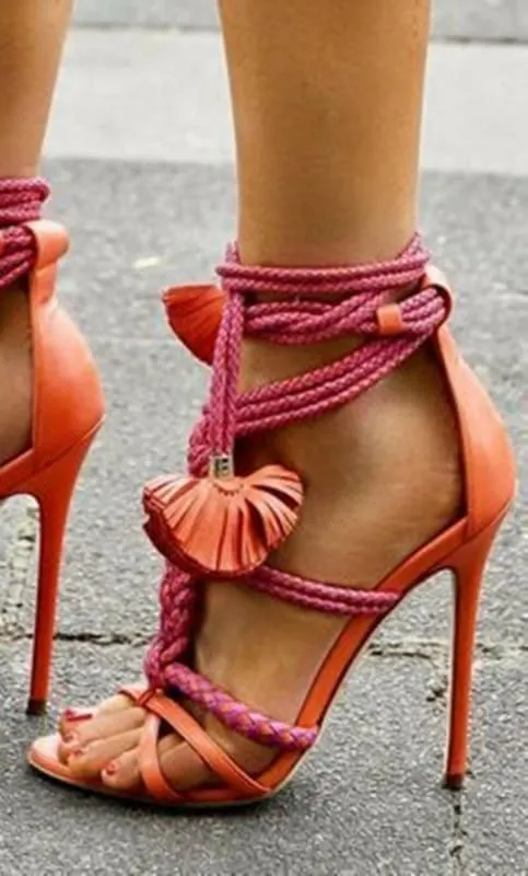 Braided Strap High Heel Gladiator Sandals for Stylish Comfort