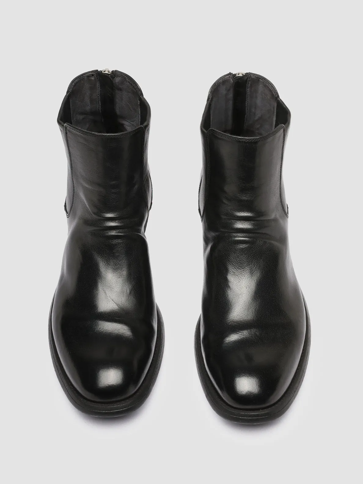 CHRONICLE 059 - Black Leather Zip Boots