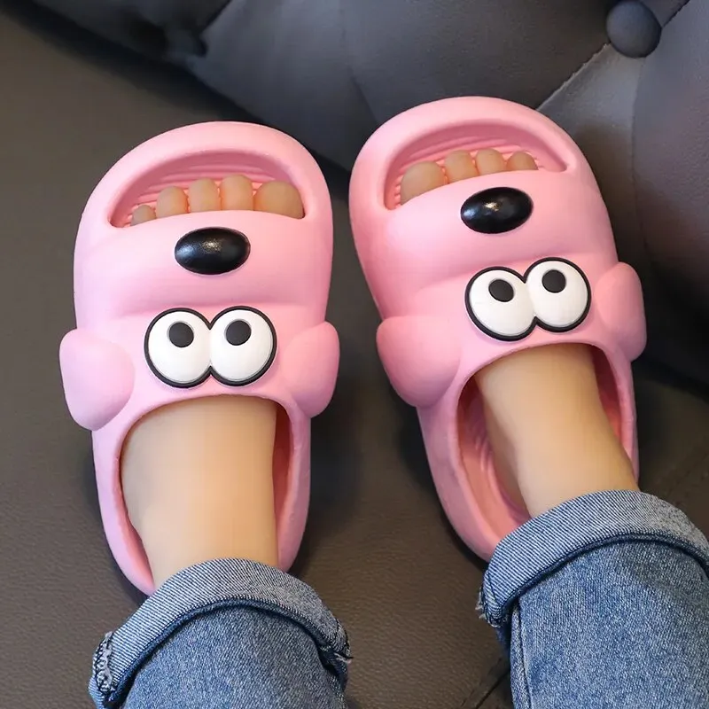 Cute Cartoon Dog Slippers for Kids - Anti-Slip Indoor & Outdoor Sandals