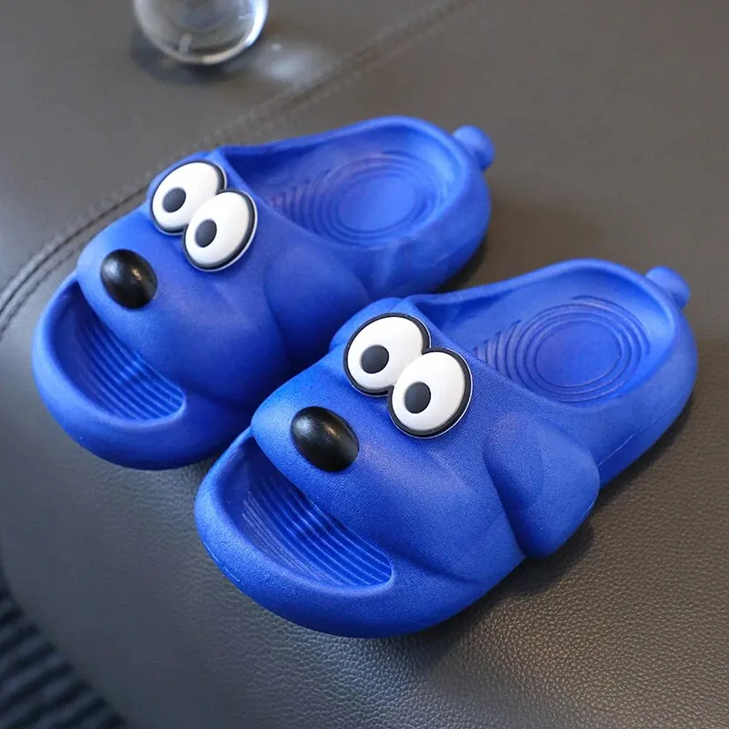 Cute Cartoon Dog Slippers for Kids - Anti-Slip Indoor & Outdoor Sandals