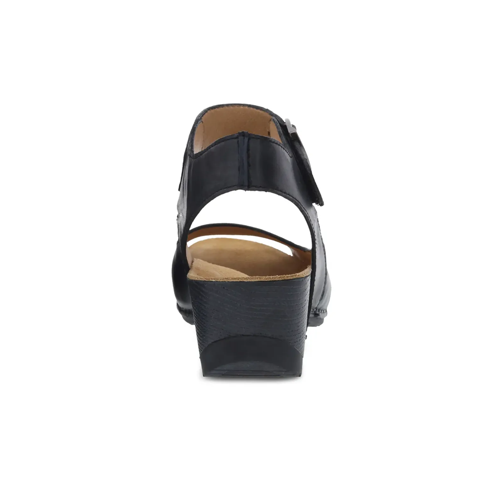 Dansko Tiana Wedge Sandal (Women) - Black Burnished Calf