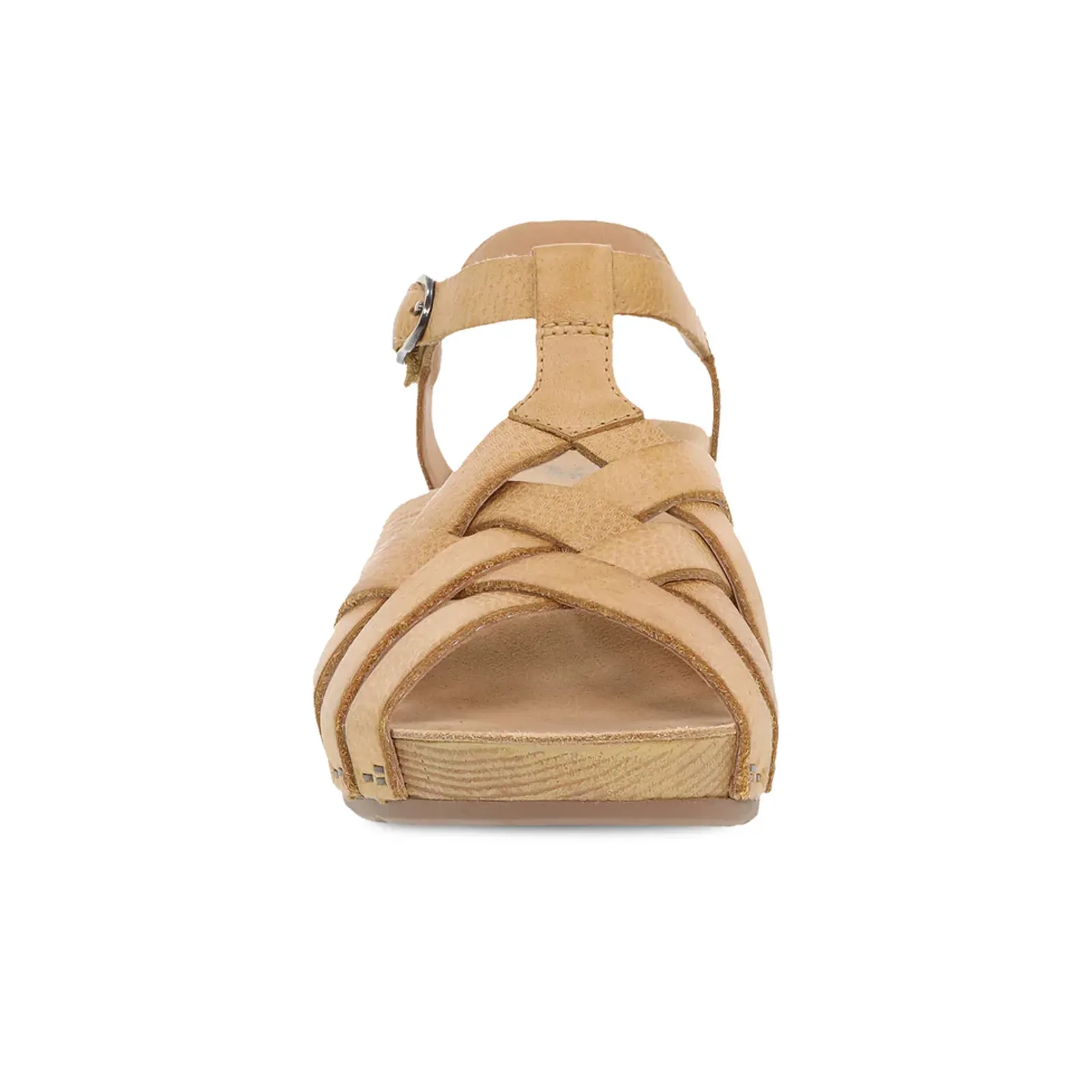 Dansko Tinley Wedge Sandal (Women) - Tan Milled Burnished