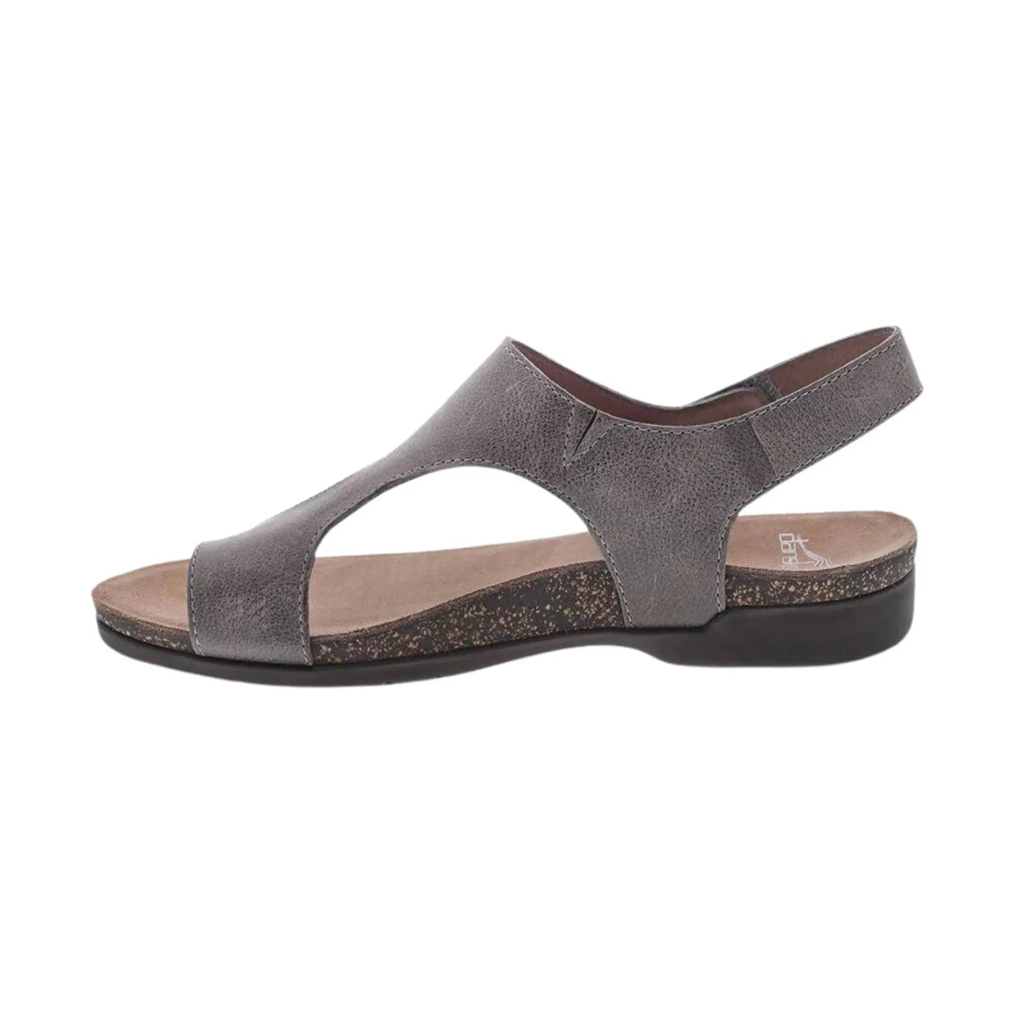 Dansko Women's Reece Sandal - Stone Waxy Burnished