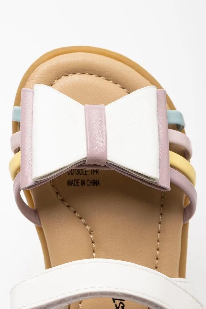 Double Bow Open Toe Sandal Multi