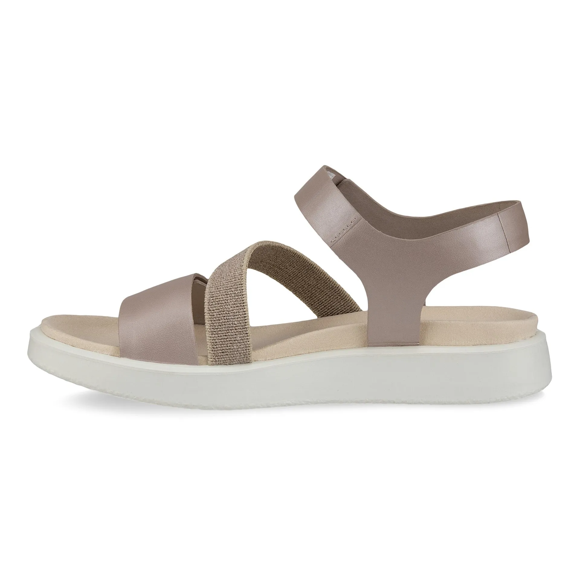 Ecco Flowt 2 Band Sandal Grey Rose Metallic Women's