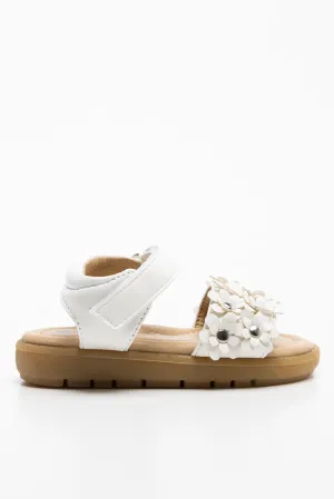 Flower Open Toe Sandal White