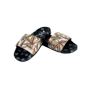 Himpy Slides - Womens Pineapple Express Black Sandal - 1 Pair Per Pack