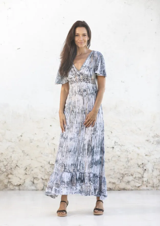 Ines Dress // Tanit Tie Dye - Grey