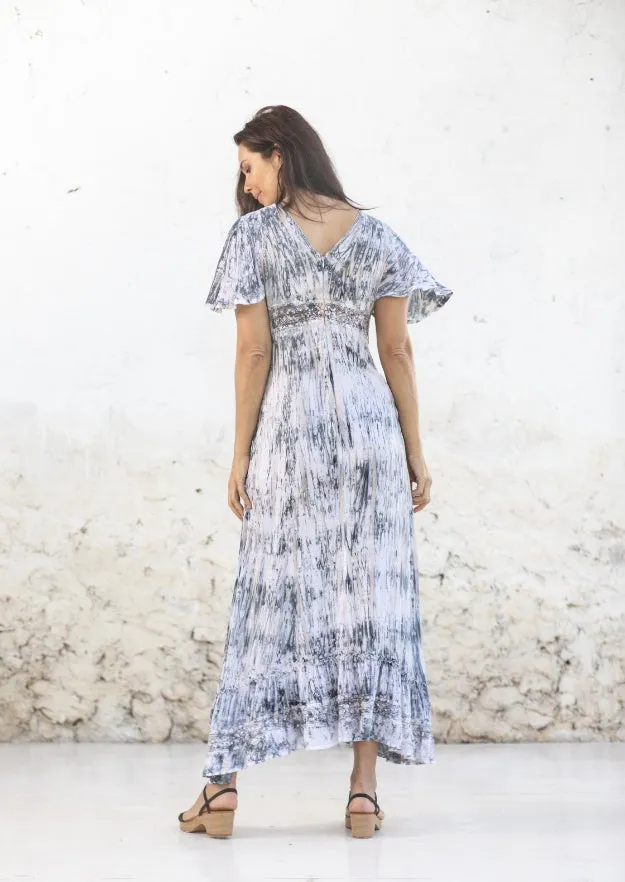 Ines Dress // Tanit Tie Dye - Grey