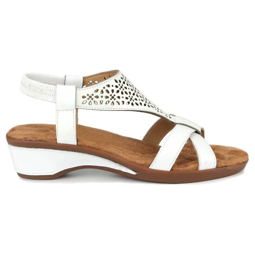 Kitsy Off White Leather Sandals