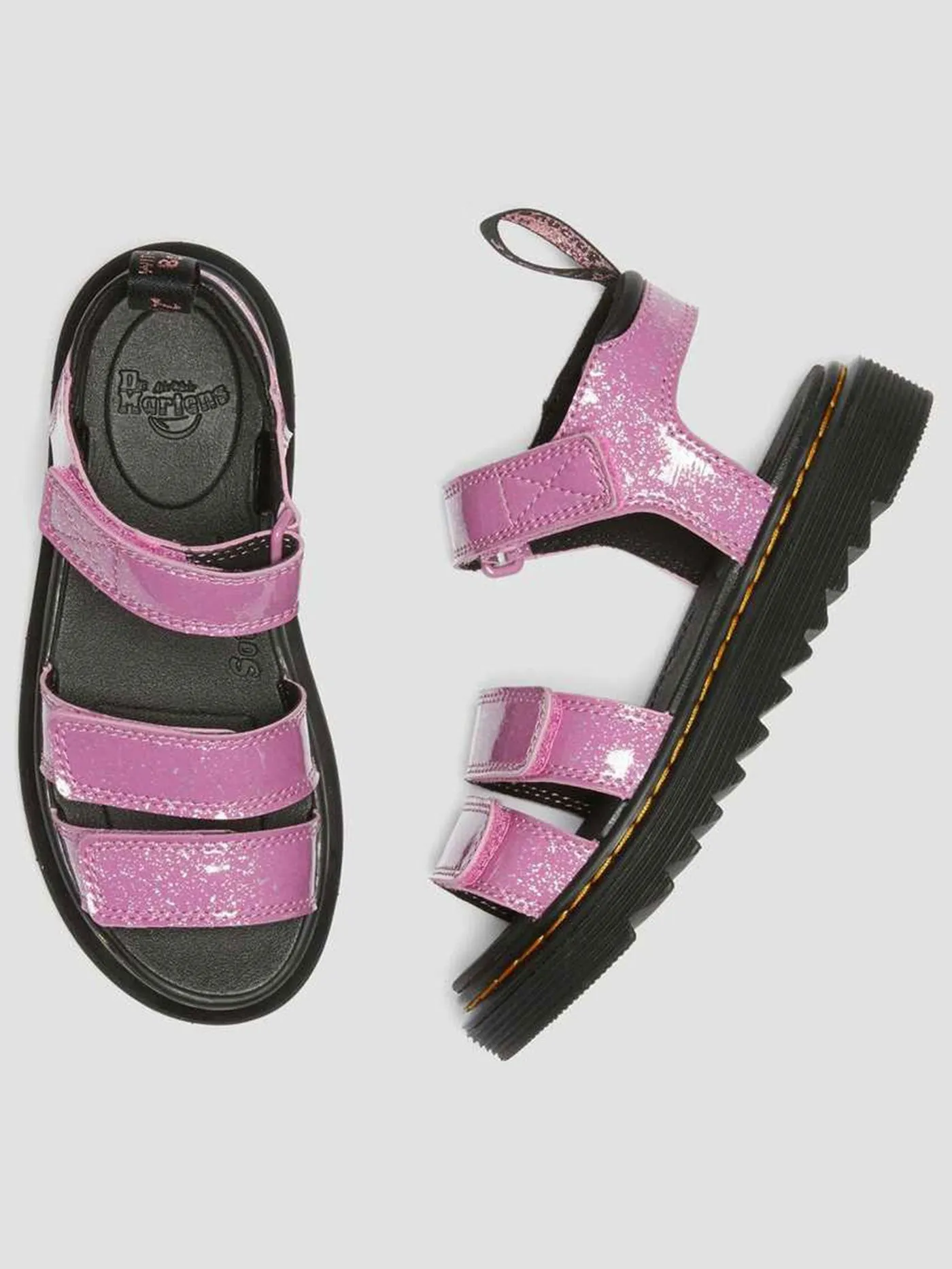 Klaire Pink Glitter Sandals (Kids)