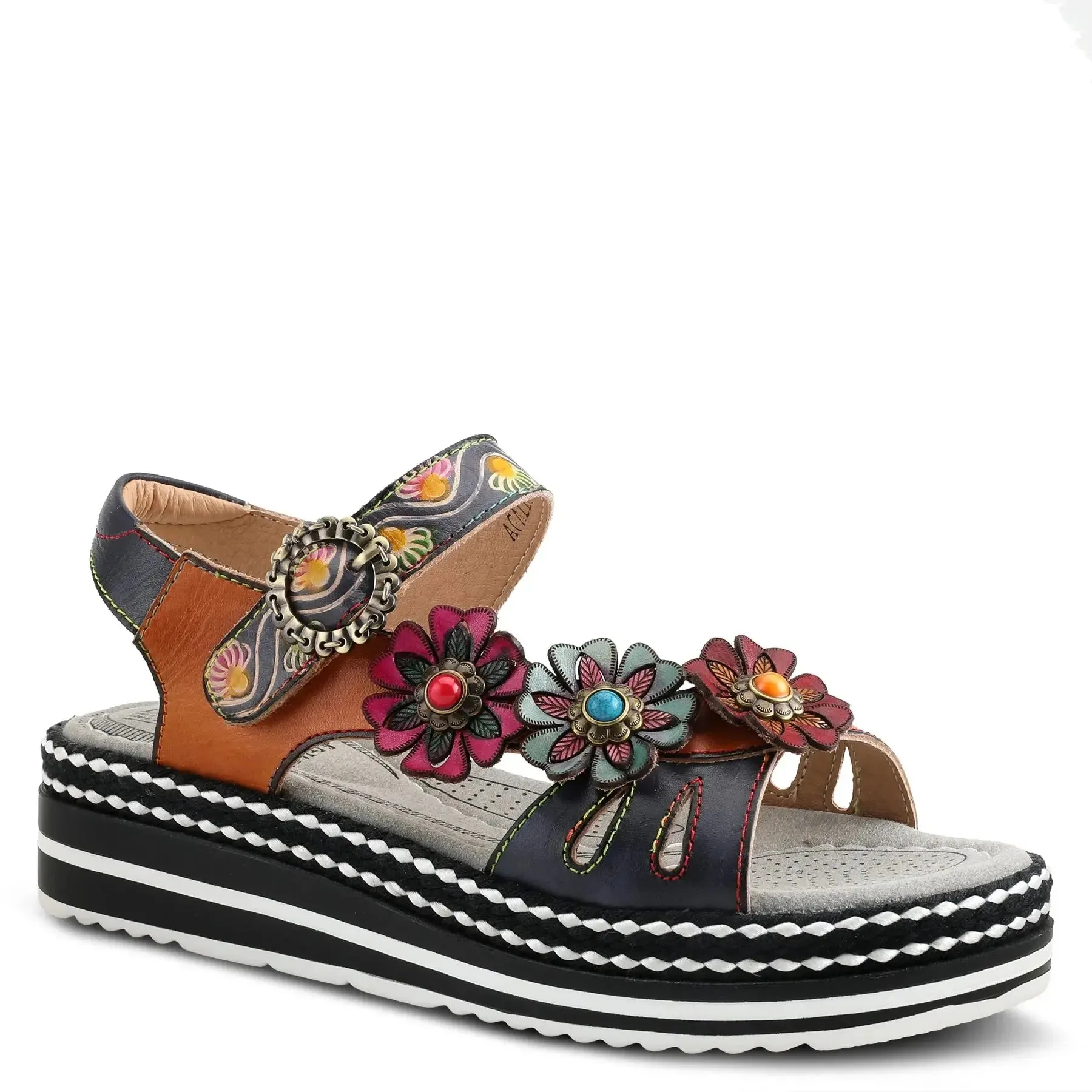 Laga Slingback L'artiste - Navy Multi Leather