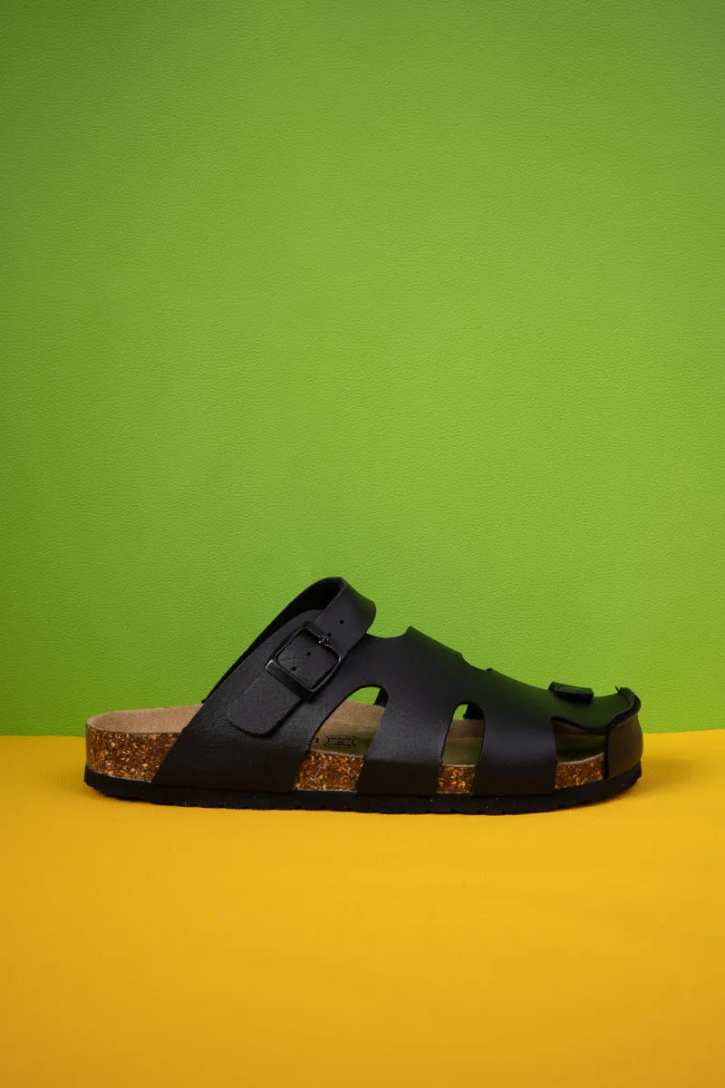 MAIBULUN | Summer Picnic Cut-Out Clog - Black