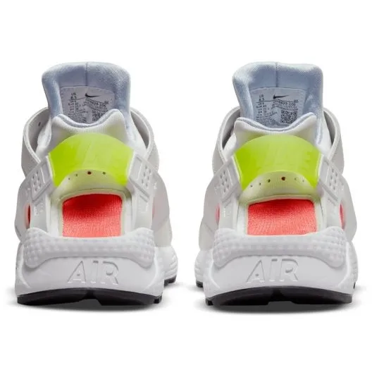 Nike Women's Air Huarache Shoes - White / Bright Crimson / Black / Volt