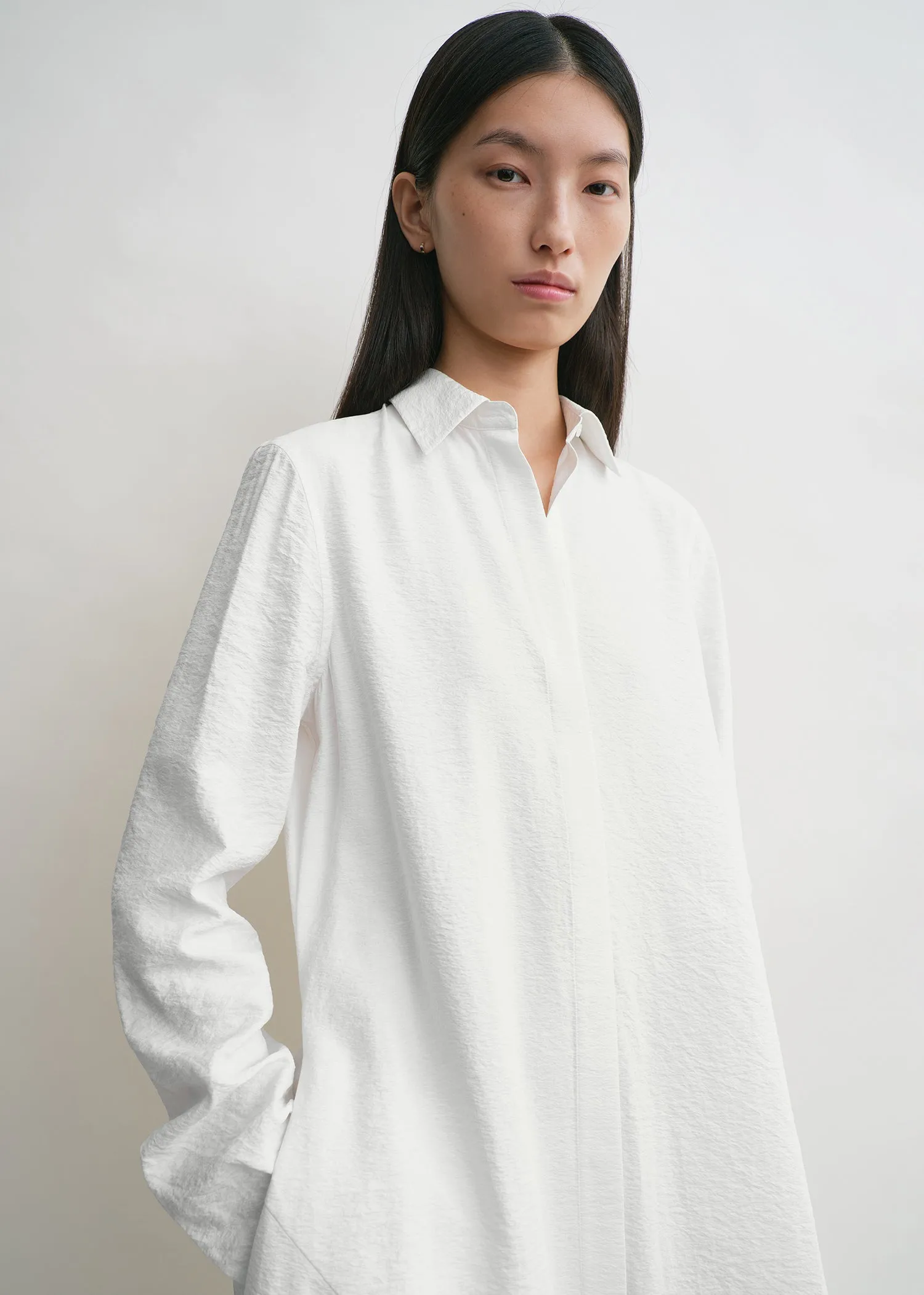 Parachute shirtdress white petite