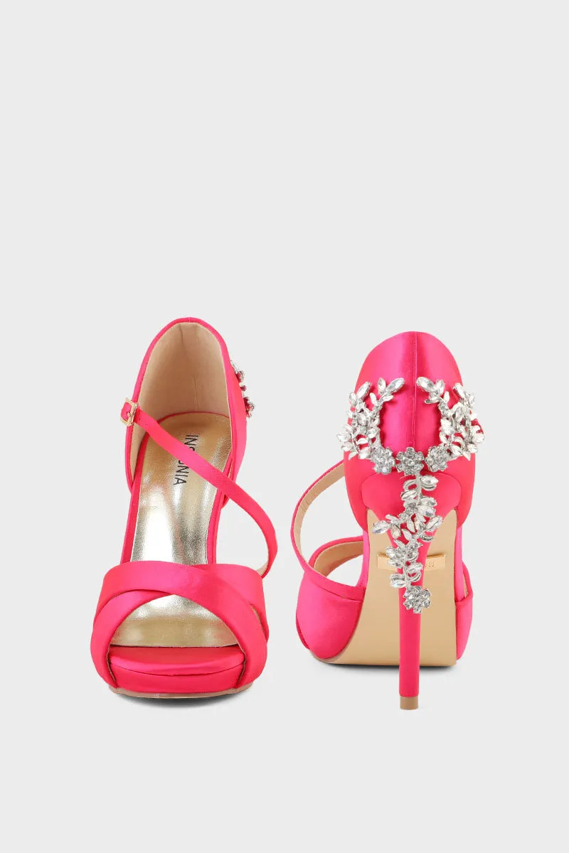 Party Wear Sandal I23710-Fushia