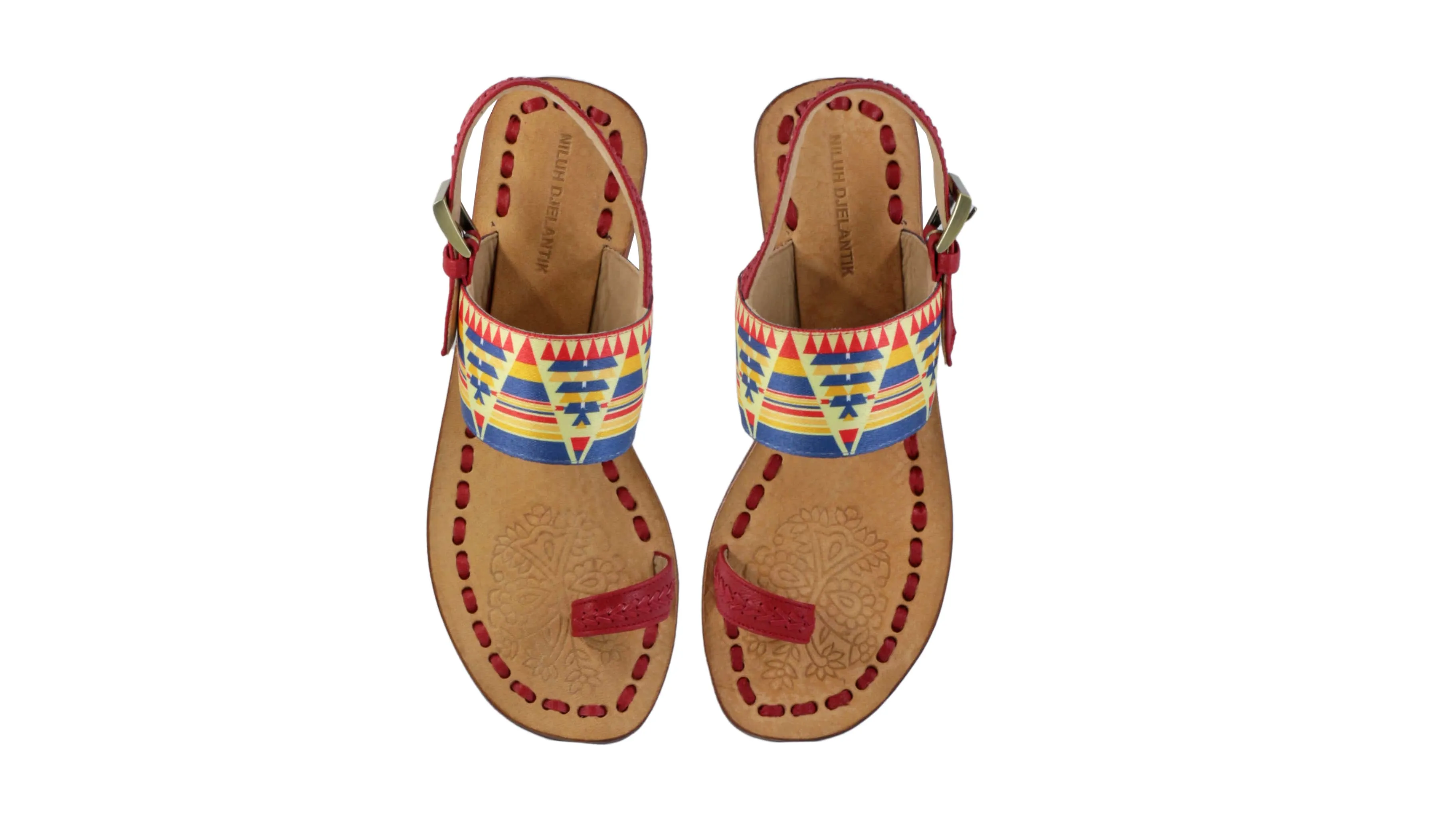 Prana 20mm Flat - Red & Multicolor Triangle Ribbon