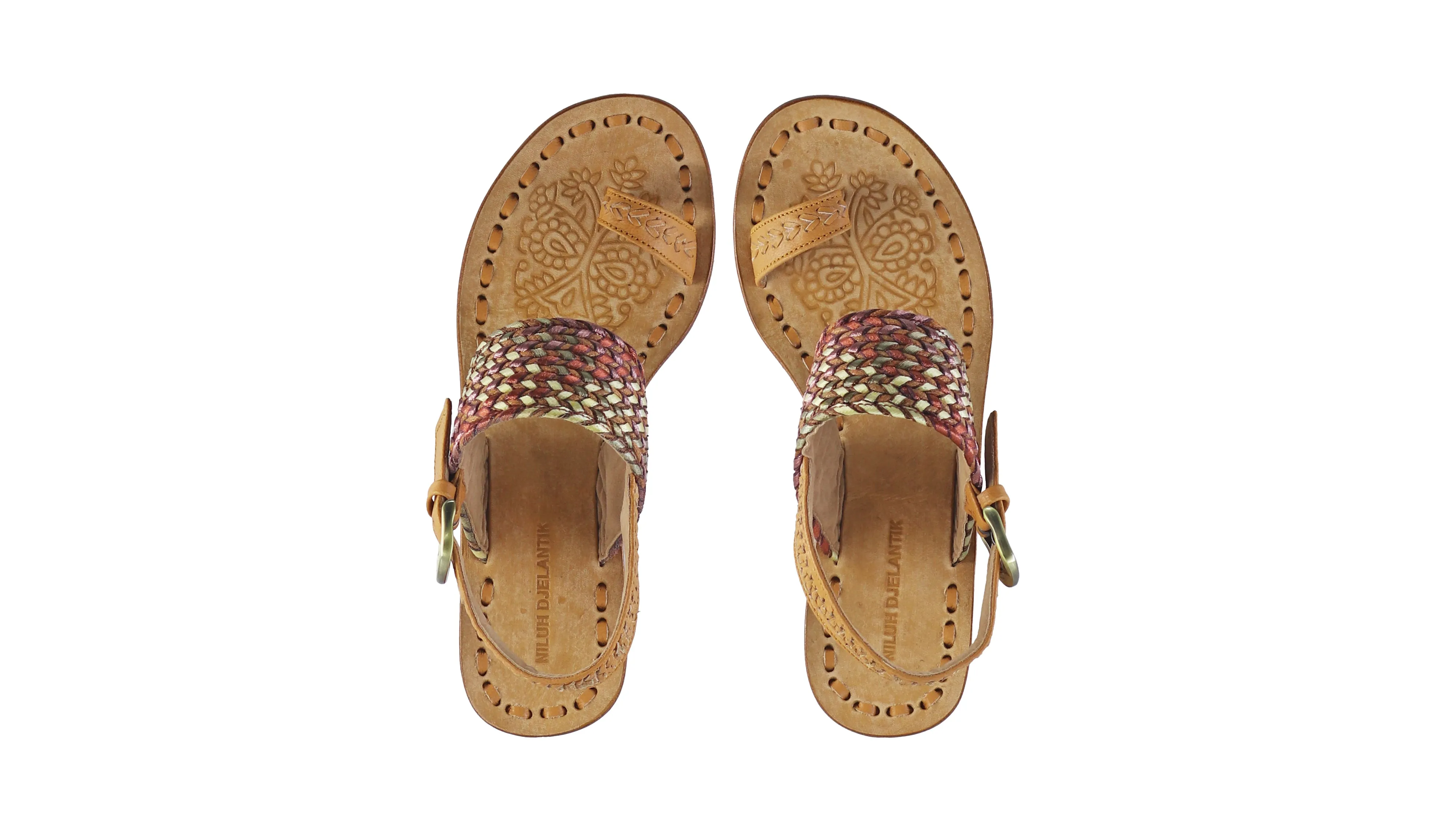 Prana 35mm Wedges - Light Brown & Multicolor Ribborn