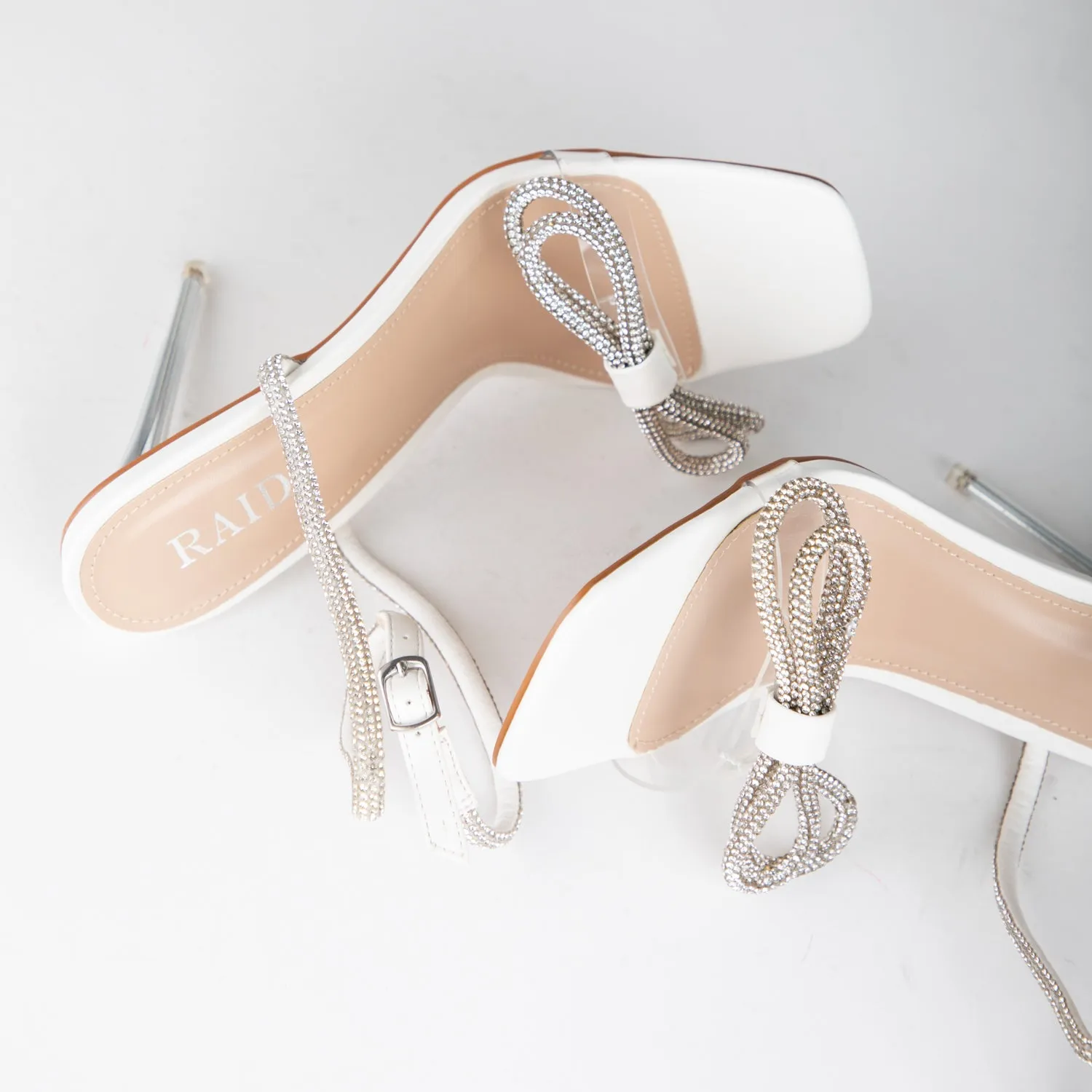 RAID Kyrahh Heeled Sandals in White