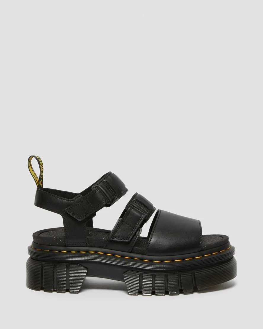 Ricki Nappa Lux Leather 3 Strap Platform Sandals