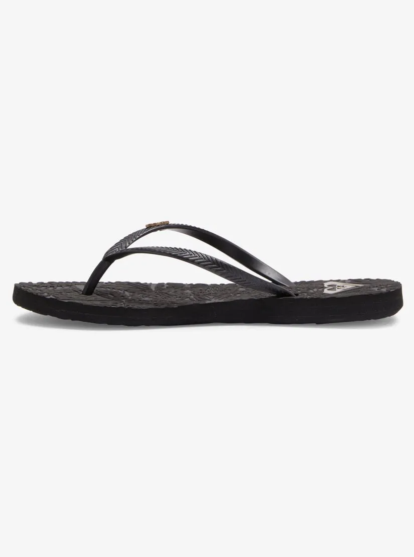 Roxy "Antilles" Women's Flip Flops - Black