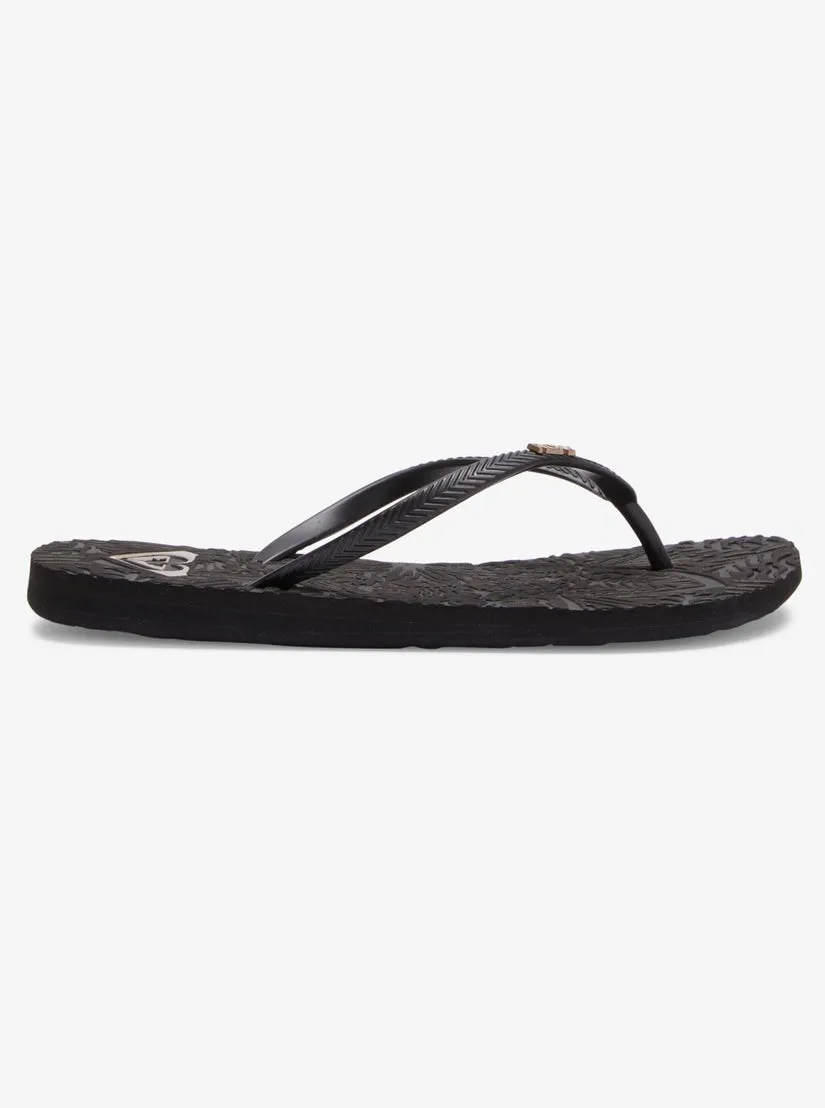 Roxy "Antilles" Women's Flip Flops - Black