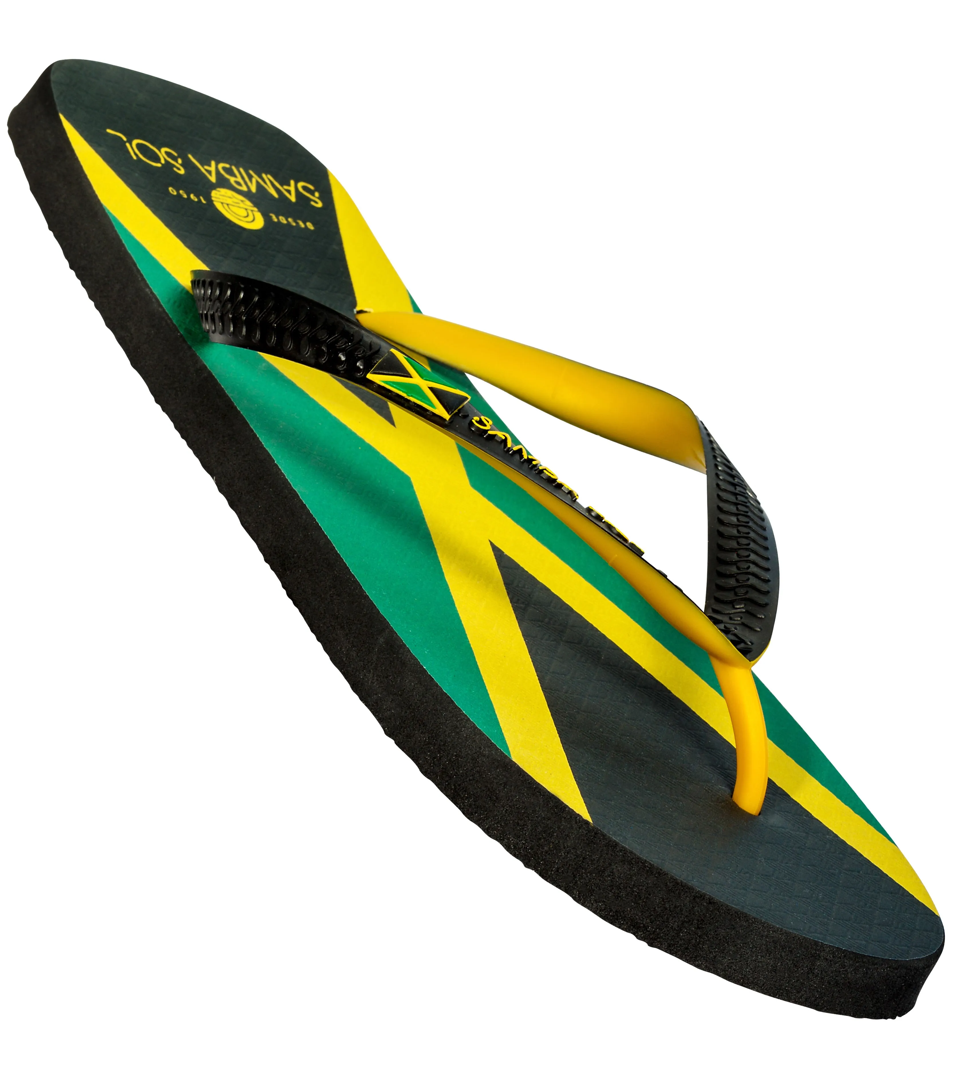 Samba Sol Men's Countries Collection Flip Flops - Jamaica