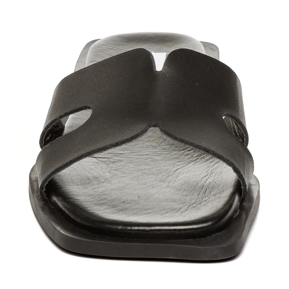 Sofia Slide BLACK LEATHER