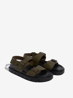 SOLEPLAY Olive Dual-Strap Slip-On Sandals