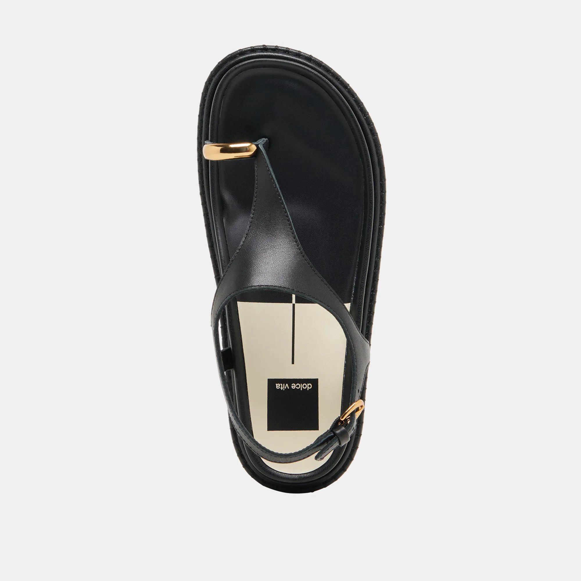 STEFAN SANDALS BLACK LEATHER