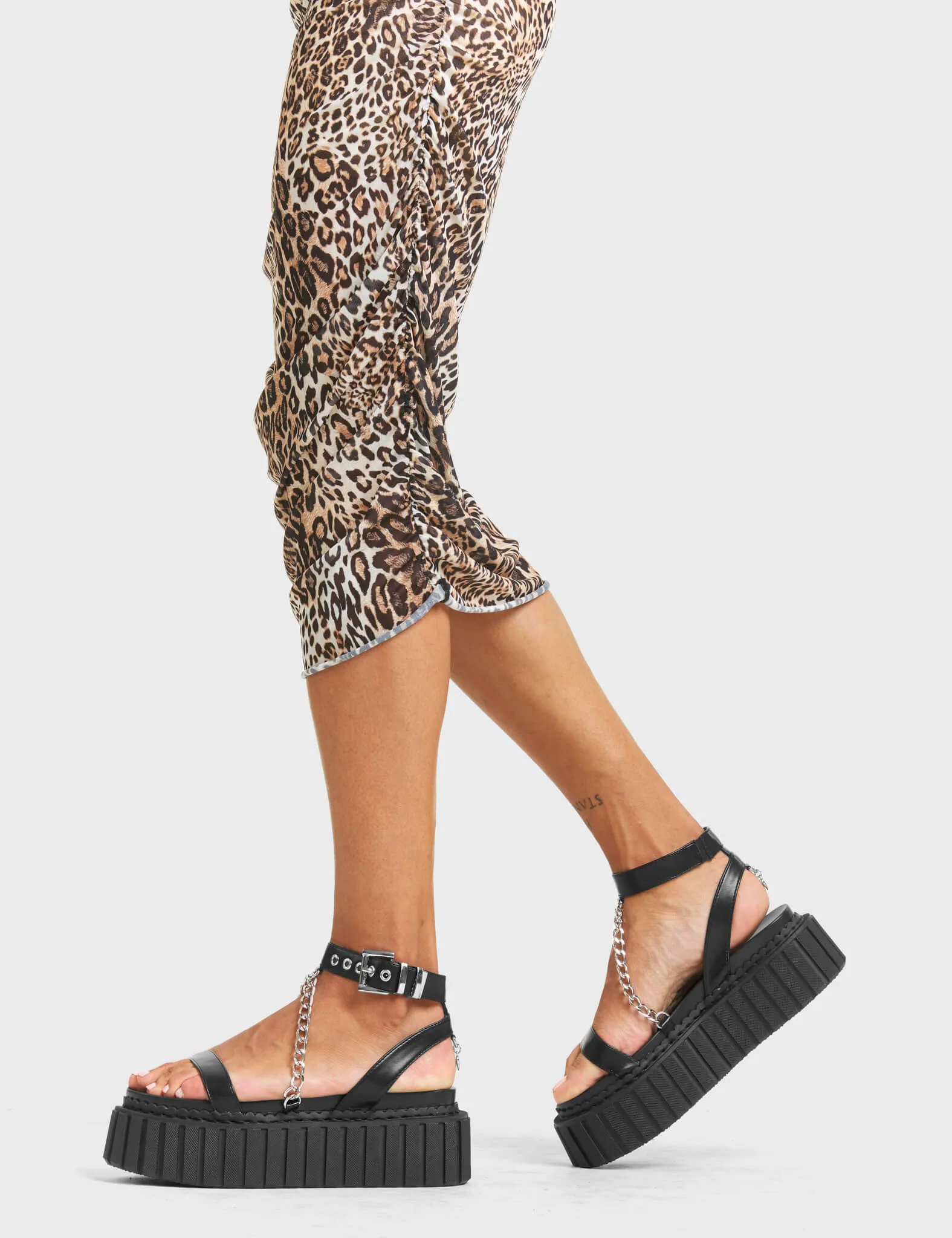 Sun Tan Chunky Platform Creeper Sandals