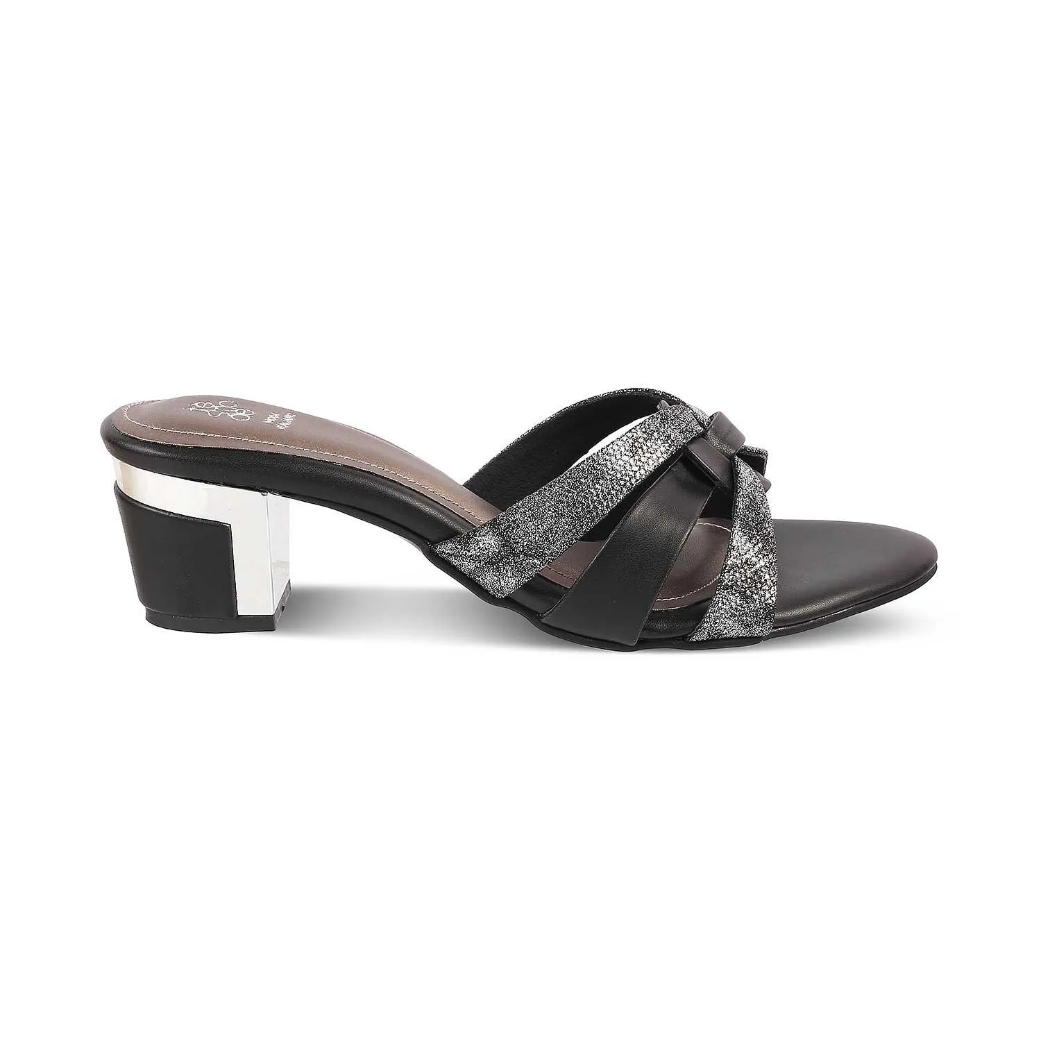 The Elche Black Women's Dress Block Heel Sandals Tresmode