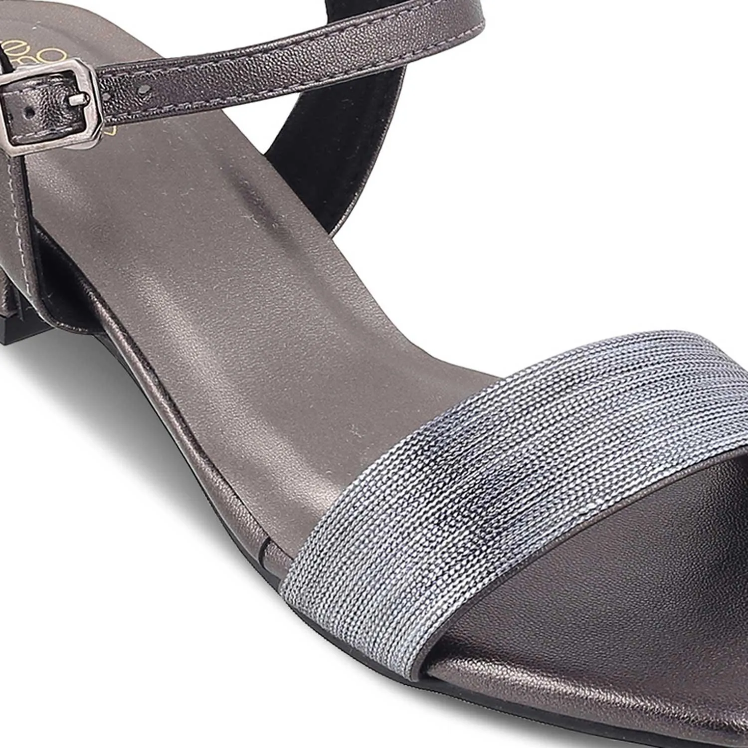 The Monty Pewter Women's Dress Block Heel Sandals Tresmode