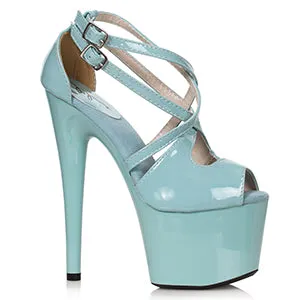 Tina-709 Strappy 7" Patent Platform Sandals