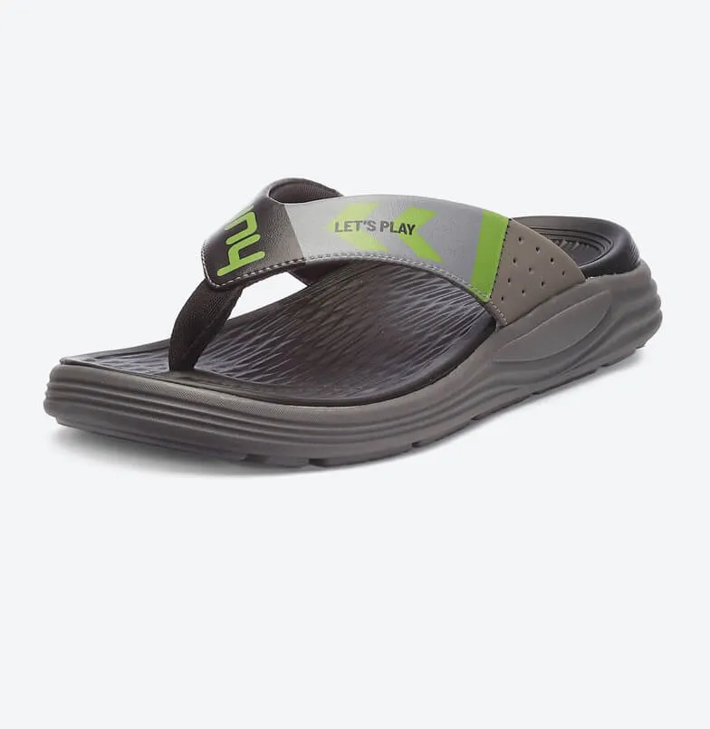 Turq Comfort Men Black/Green Flip-Flops