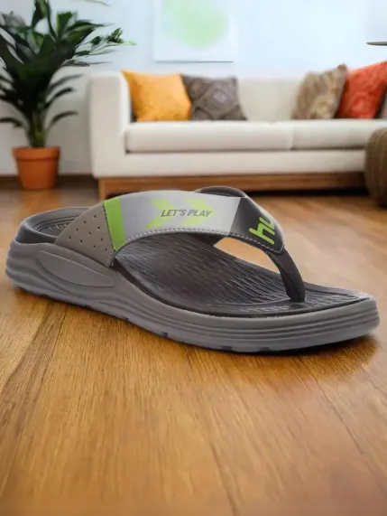 Turq Comfort Men Black/Green Flip-Flops