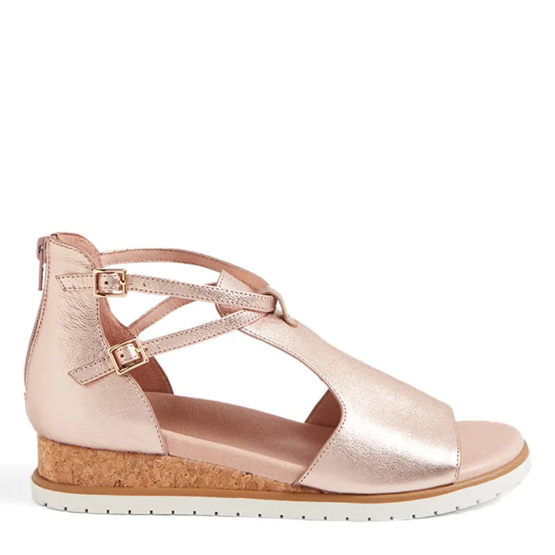 VEERAY W - PALE ROSE GOLD LEATHER-WHITE SOLE