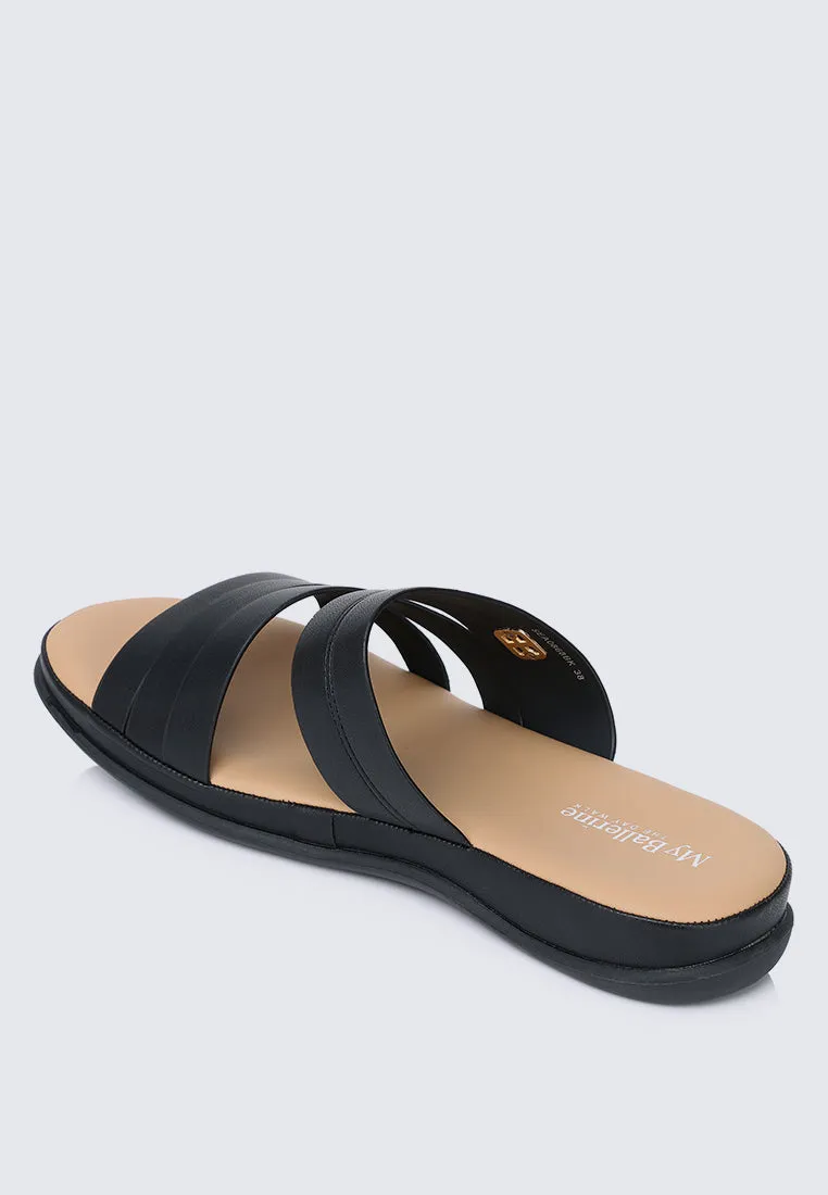 Walk Lite Comfy Sandals In Black