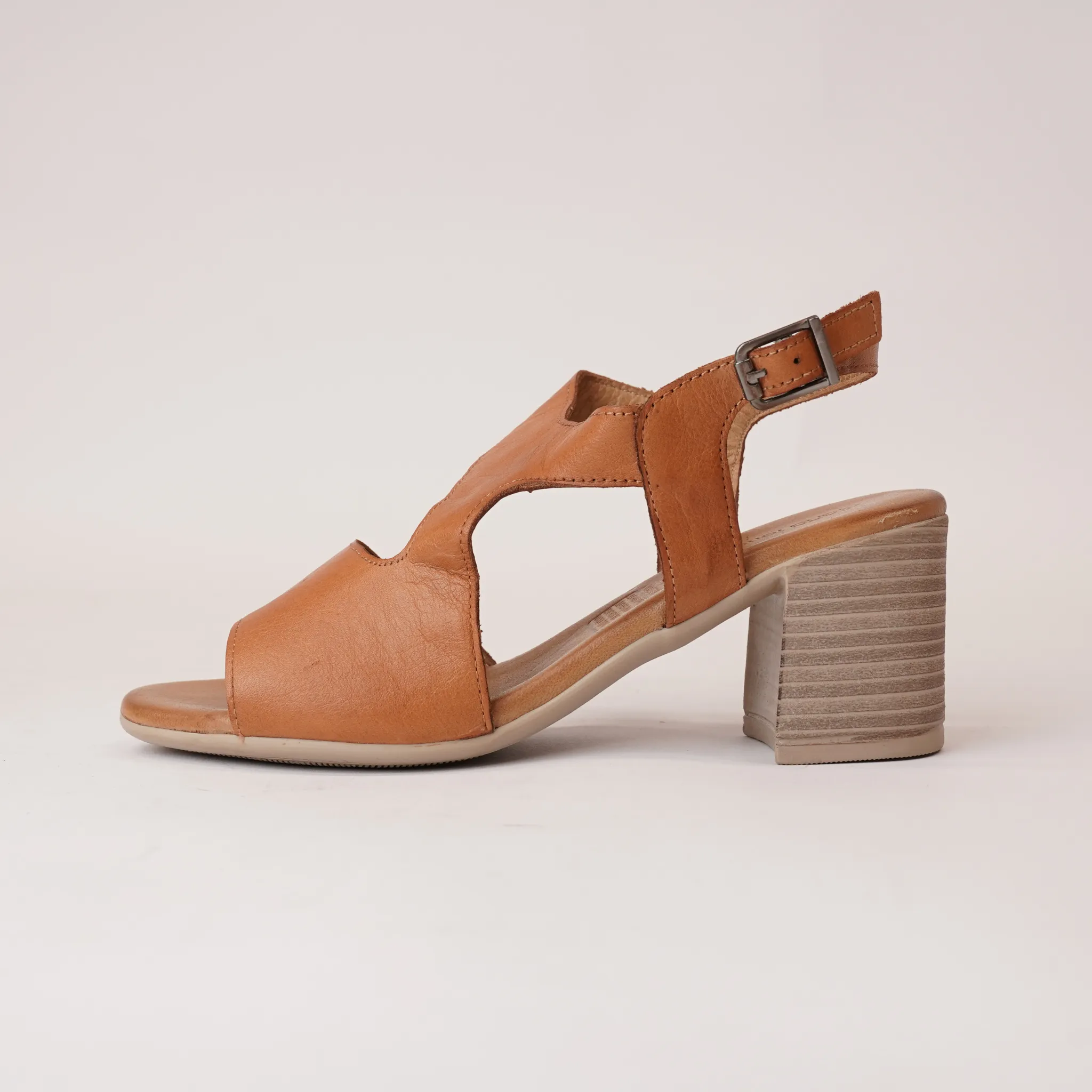 Waltzin Tan Leather Heels