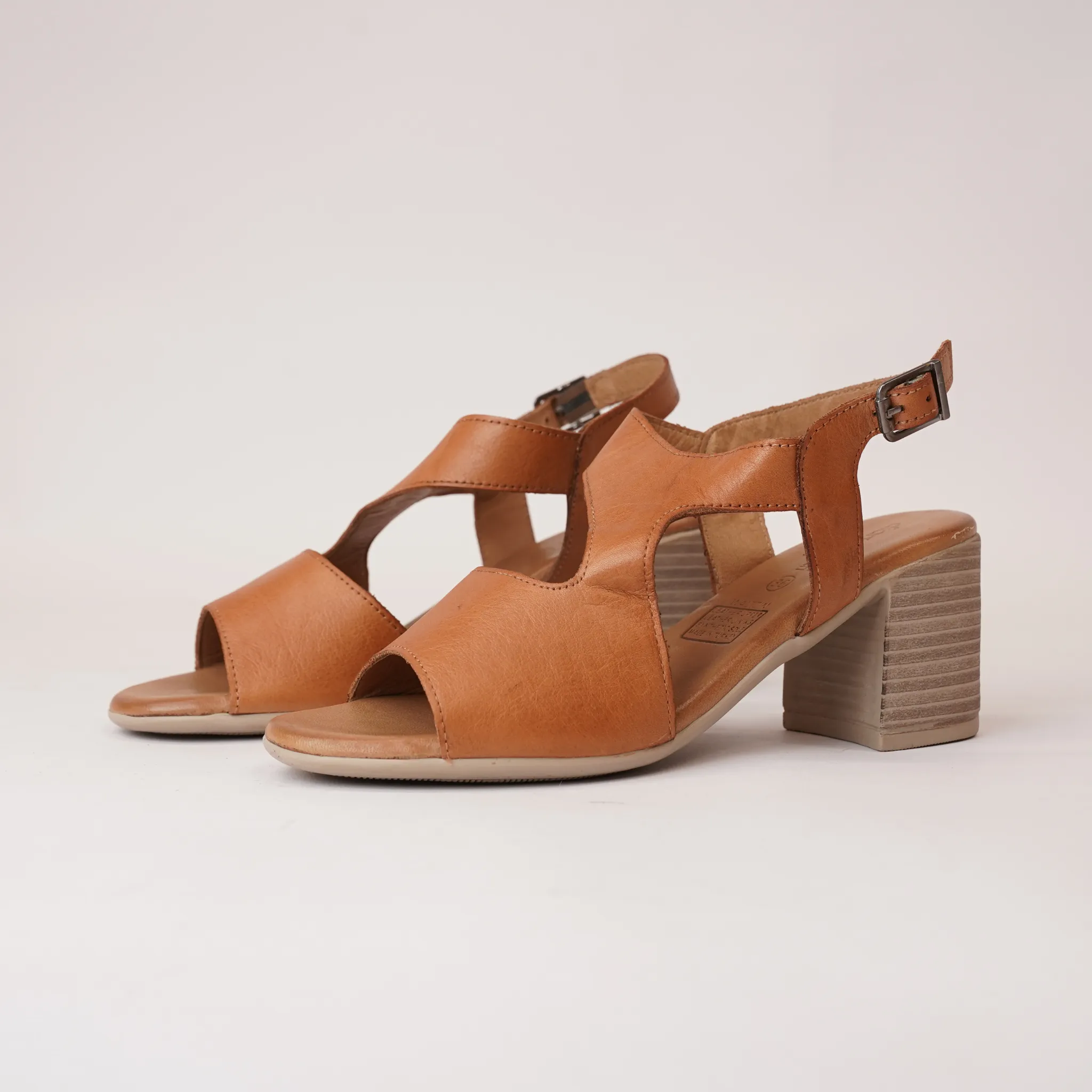 Waltzin Tan Leather Heels