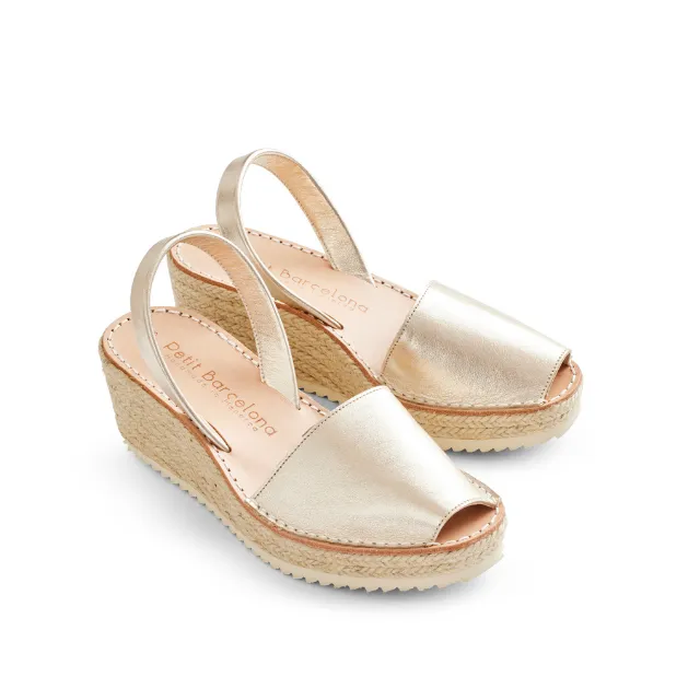 Wedges | Metallic Champagne (Padded)