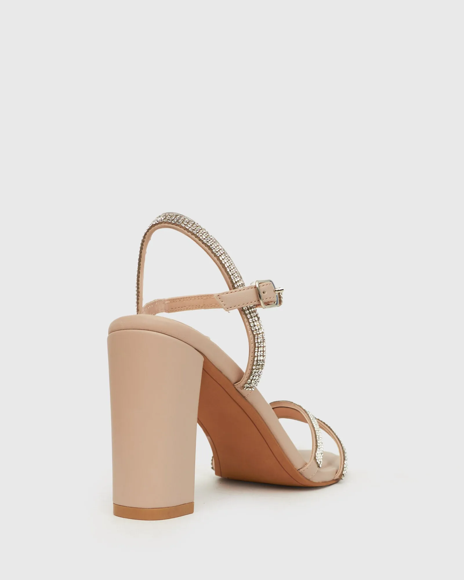 WIDER FIT SWEET Square Toe Diamante Sandals