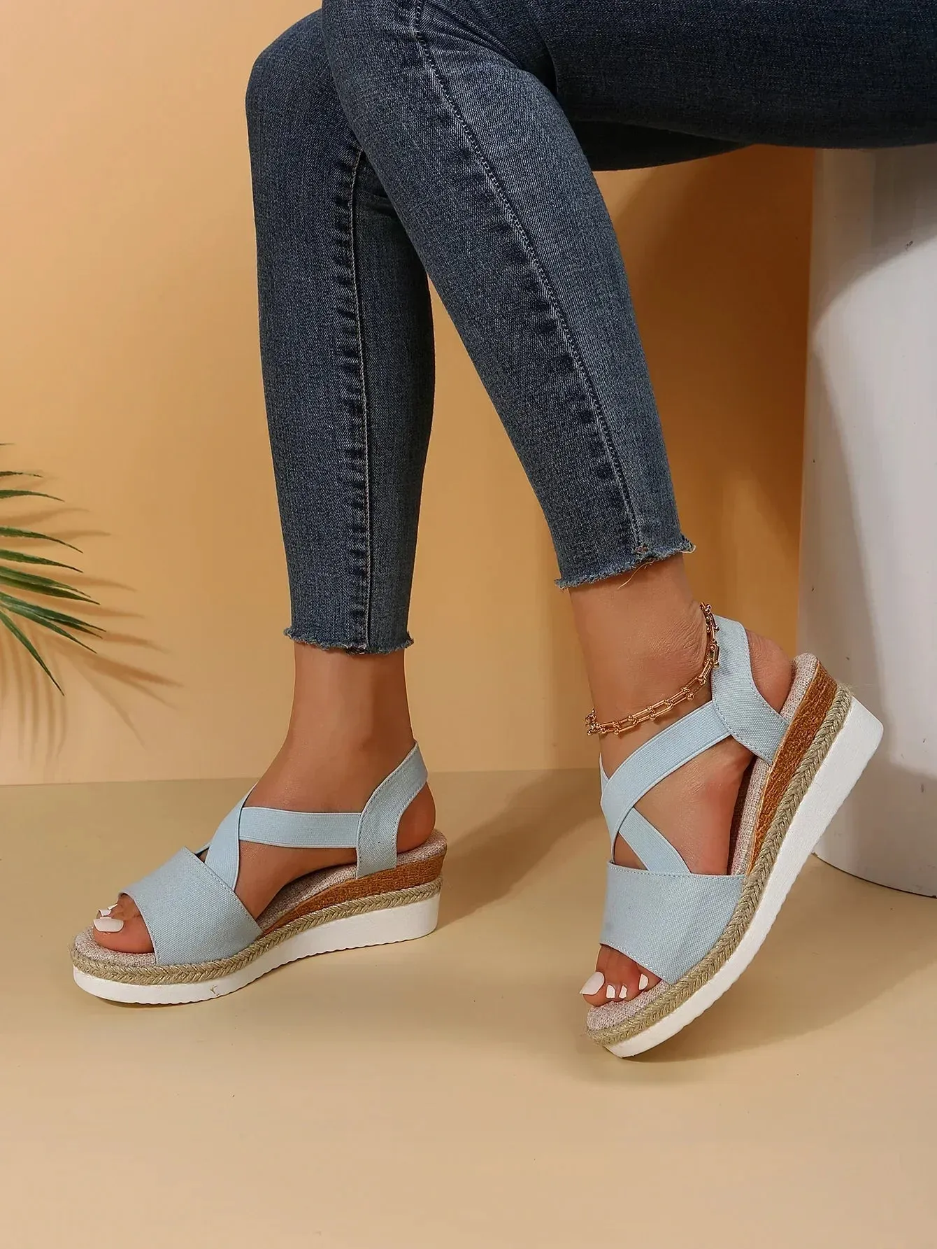 Womens Espadrille Platform Sandals